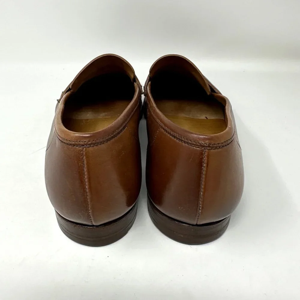 Crockett & Jones GENUINE CORDOVAN penny loafers shoes Size 9 E leather shoe Tree - Picture 13 of 15
